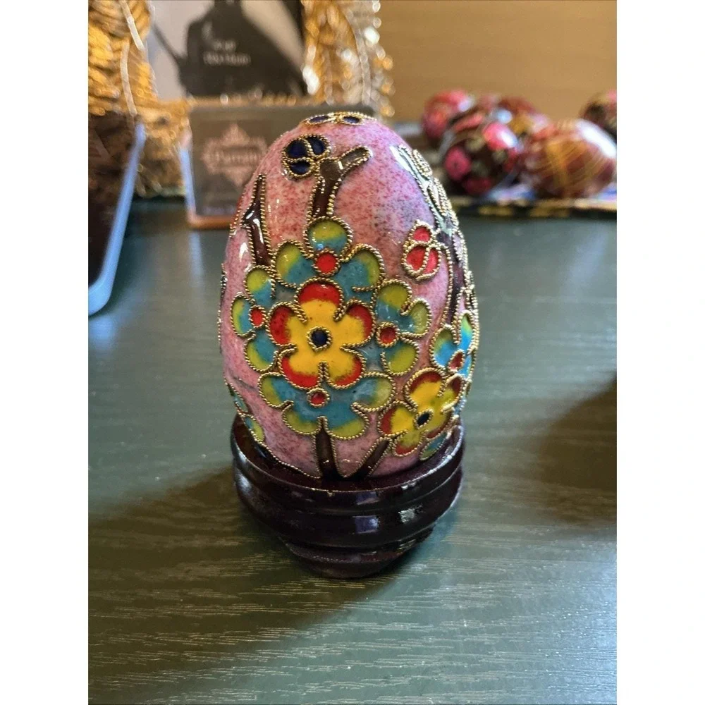 Vintage Group Of 5 Multicolor Cloisonné 2.5